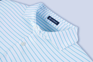 Turtleson Men's Polos Cile/White / Medium Turtleson Broad Stripe Polo Shirt