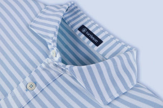 Turtleson Men's Polos Luxe Blue/White / Medium Turtleson Sampson Stripe Polo Shirt