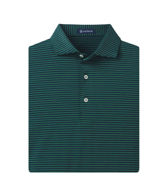 Turtleson Men's Polos Turtleson Edward Stripe Polo in Admiral and Fir