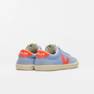 Veja Women's Volley Leather Sneaker Olympe Orange/Fluo Calcaire