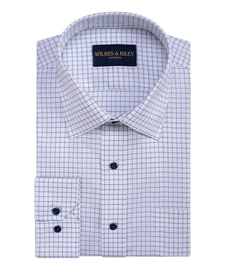 Wilkes & Riley Teal Twill Triple Check Shirt