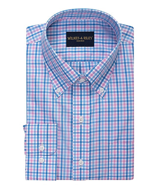 Wilkes & Riley Pink/Sky Long Sleeve shirt, Pink/Sky / 15.5x32/33 Wilkes & Riley Pink/Sky Long Sleeve shirt, Pink/Sky / 15.5x32/33