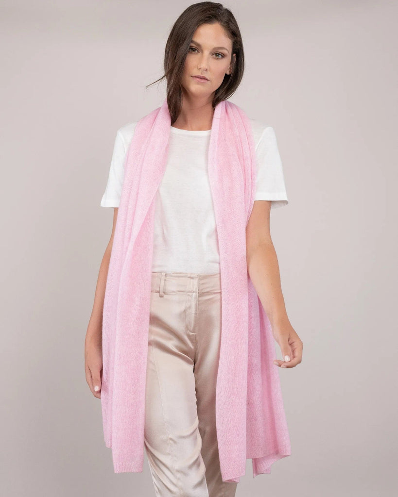 Alashan Cashmere Company Women's Accessories Pink Swirl Cotton Cashmere Breezy Travel Wrap