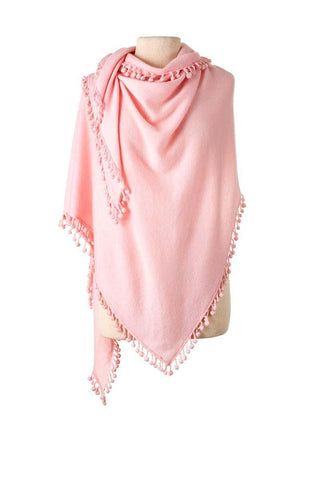 Captiva Cashmere Pom-Pom Triangle Wrap