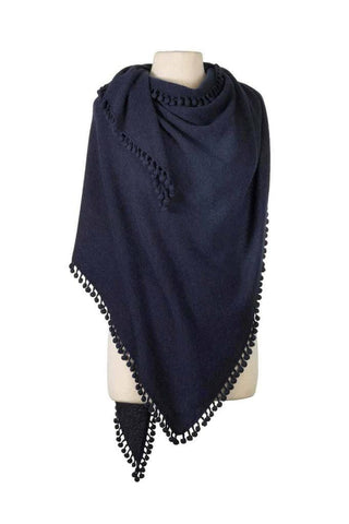 Captiva Cashmere Pom-Pom Triangle Wrap
