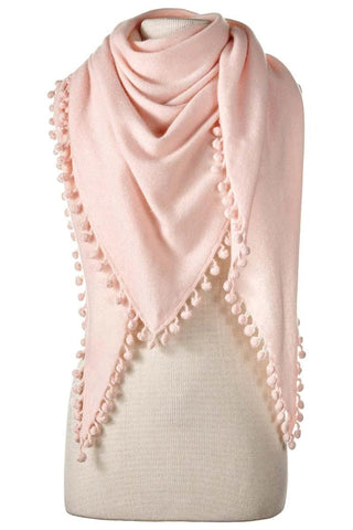 Captiva Cashmere Pom-Pom Triangle Wrap