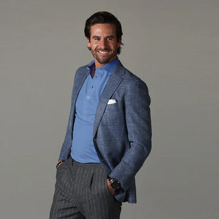 Collars & Co. Semi Spread Collar French Blue