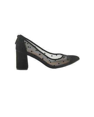 French Sole Holly Black Mesh Heel