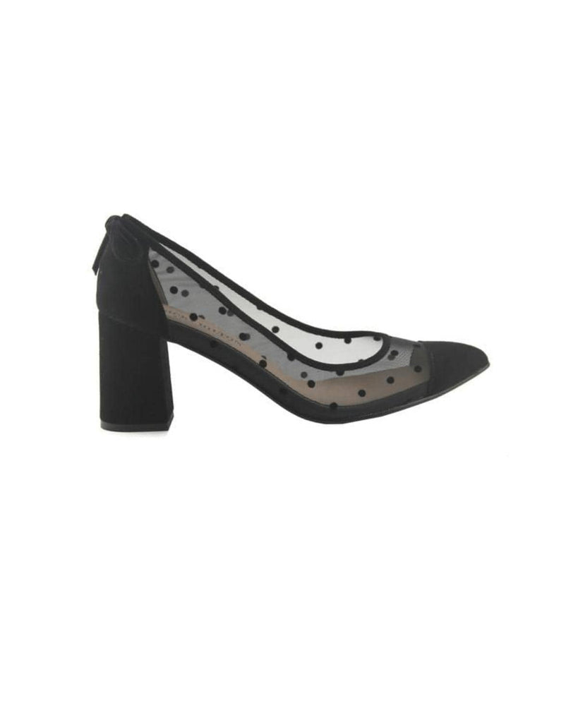French Sole Women's Shoes French Sole Holly Black Mesh Heel