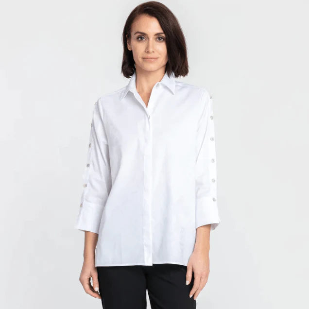 Hinson Wu Women's Shirts & Tops White / 2 Hinson Wu Eleanor White Jacquard
