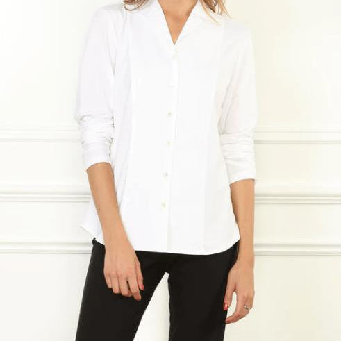 Hinson Wu Women's Shirts & Tops White / XL Donna Classic Fit Wing Collar