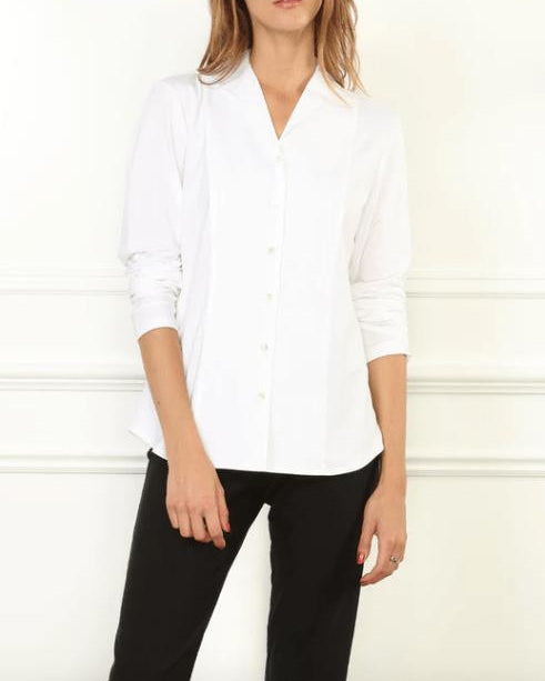 Hinson Wu Women's Shirts & Tops White / XL Donna Classic Fit Wing Collar
