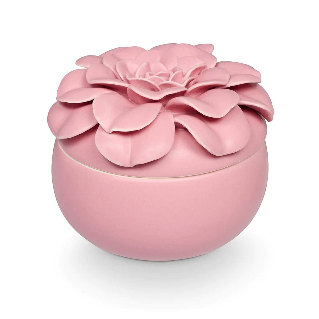 Illume Candles and Scents Pink Pepper Fruit Ceramic Flower Candle
