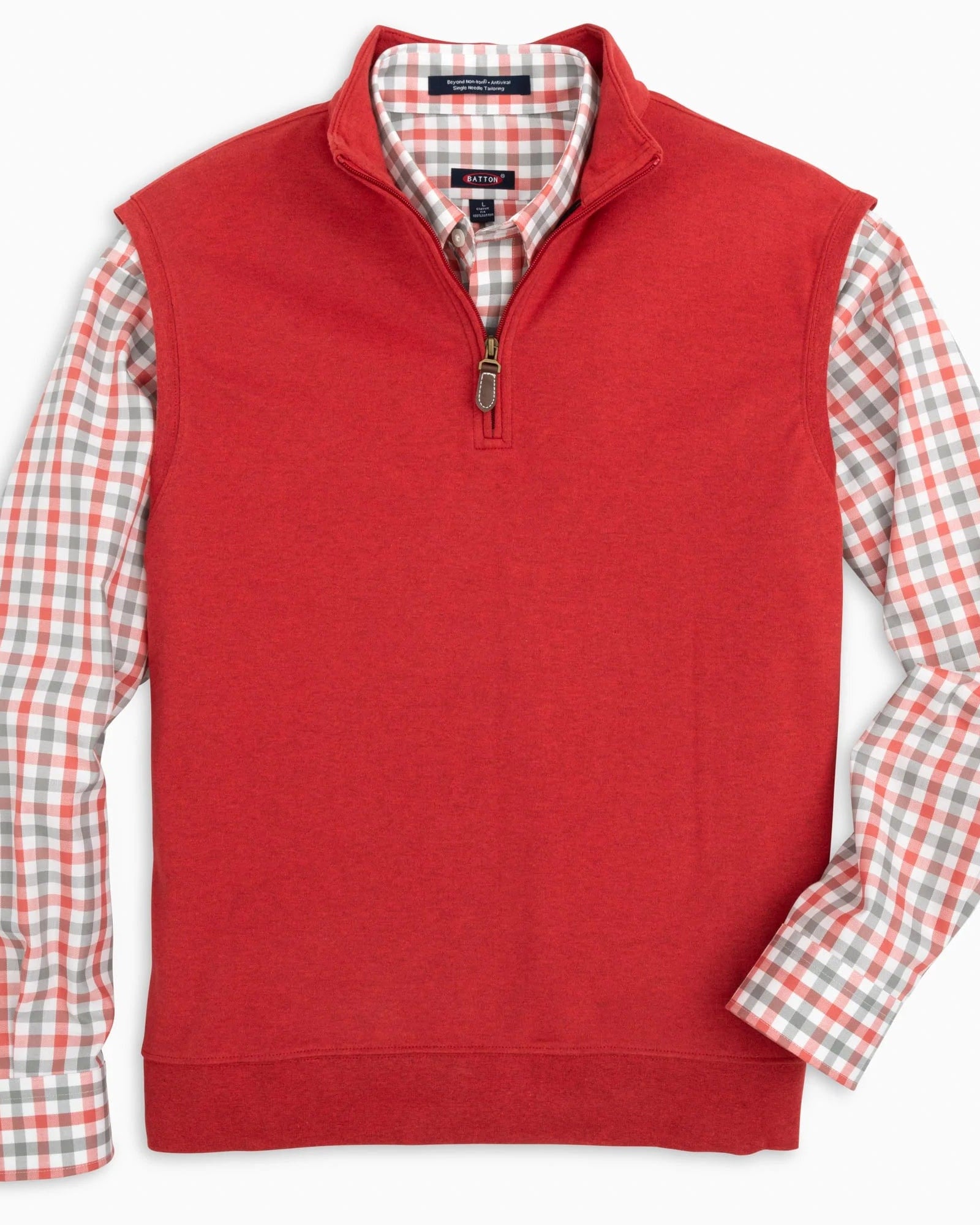 Jay Cotton Men's Vest Crimson / Small Jay Cotton - Paulo Quarter Zip Vest