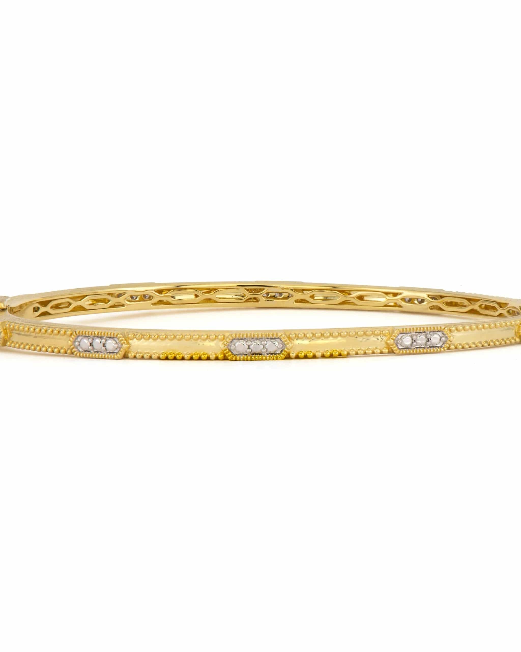 Provence Gold Diamond Hexagon Bracelet