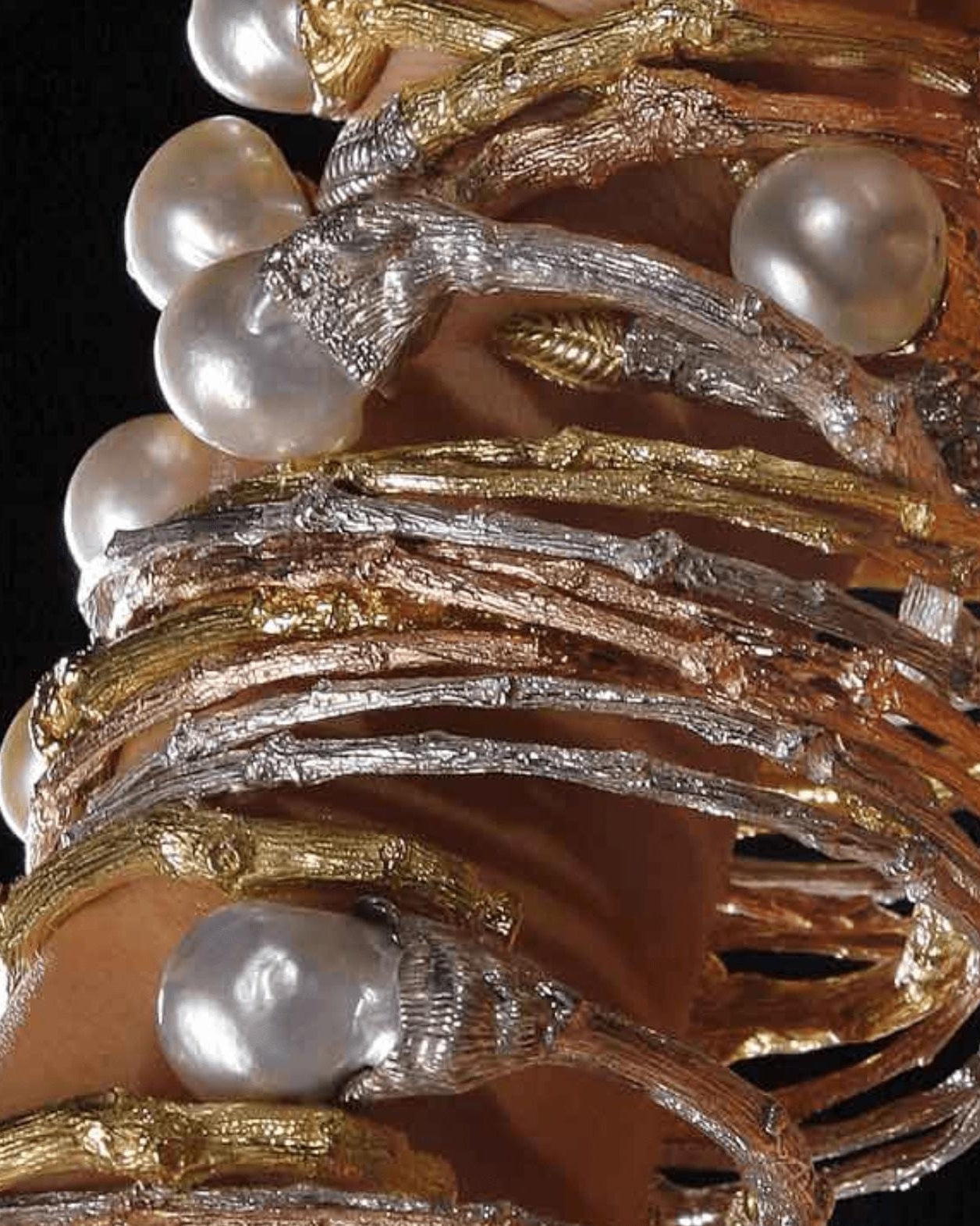 Katey Brunini Bracelets K Brunini 18K White Gold Twig Bangle Bracelet