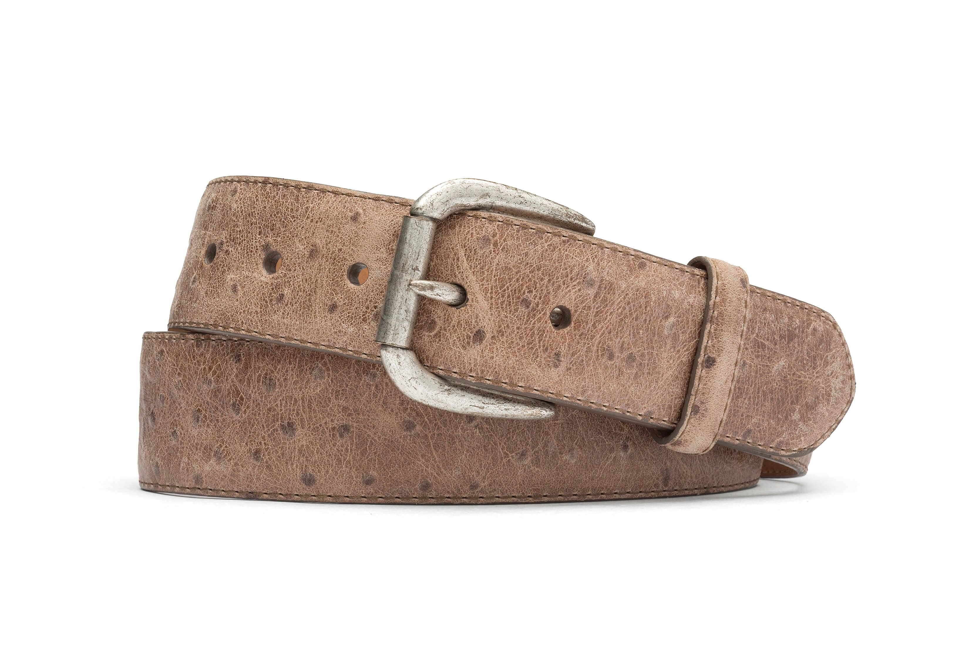 W. Kleinberg Men's Ostrich Leather Belt
