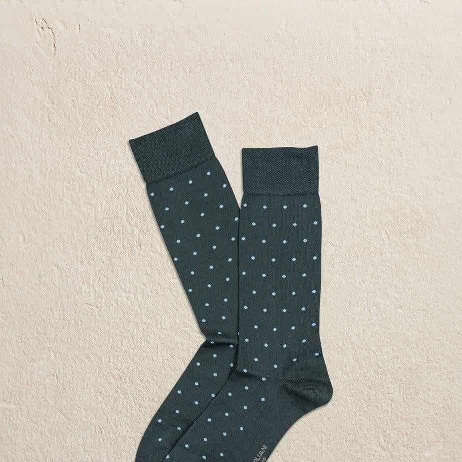 Marcoliani Polka Dot Cotton Socks Mid Calf