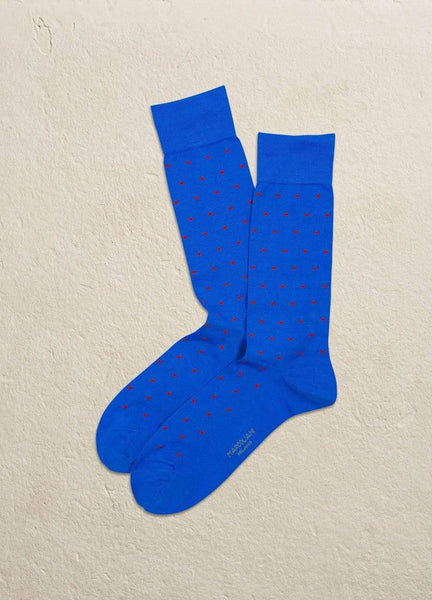 DOLCE & GABBANA Socks buy Mens Blue Cotton Nylon Polka Dots Pattern s. M