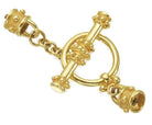 Mazza 14k Yellow Gold Beaded Toggle Clasp With Invisible Screws
