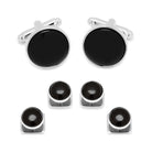 Ox & Bull Trading Co Men's Accessories Ox & Bull Silver and Onyx Stud Set