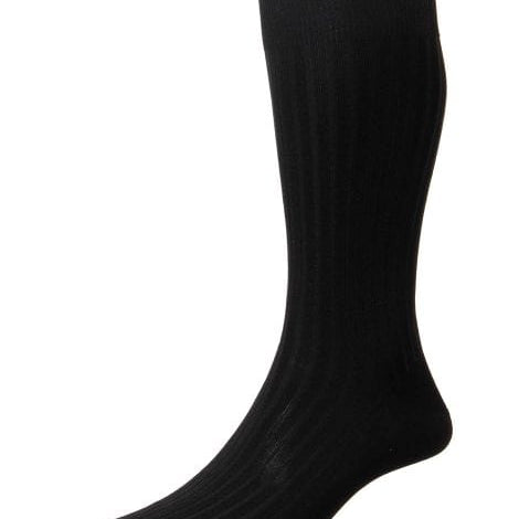 Pantherella Men's Socks Black Pantherella Danvers Ribbed Socks - 5614