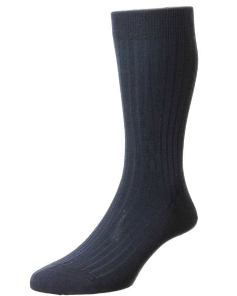 Pantherella Men's Socks Black Pantherella Labernum Ribbed Sock