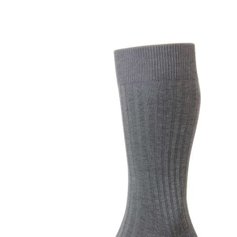 Pantherella Men's Socks Mid Grey Pantherella Danvers Ribbed Socks - 5614