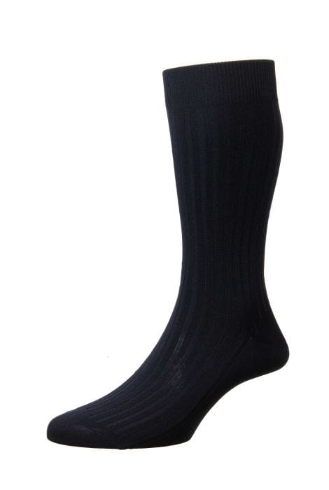Pantherella Men's Socks Navy Pantherella Danvers Ribbed Socks - 5614