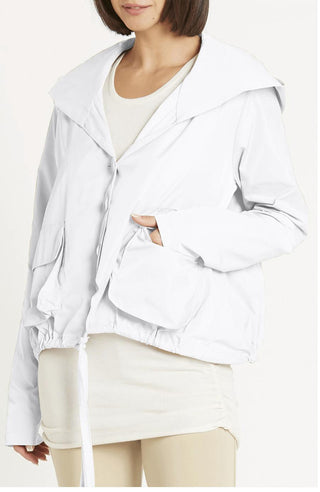 PLANET by Lauren G Women's Jackets White / 1 Planet NU Drawstring Jacket