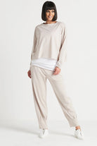 PLANET by Lauren G Women's Pants Pima Cotton Pinched Pleat Pants