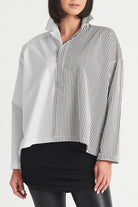 PLANET by Lauren G Women's Shirts & Tops Black/White / 1 Planet 2 Tone Shirt