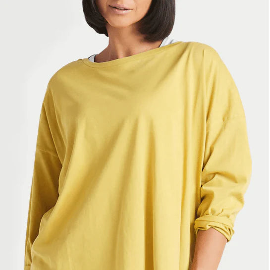 PLANET by Lauren G Women's Shirts & Tops Chartreuse / One Size Planet Boxy Tee O/S