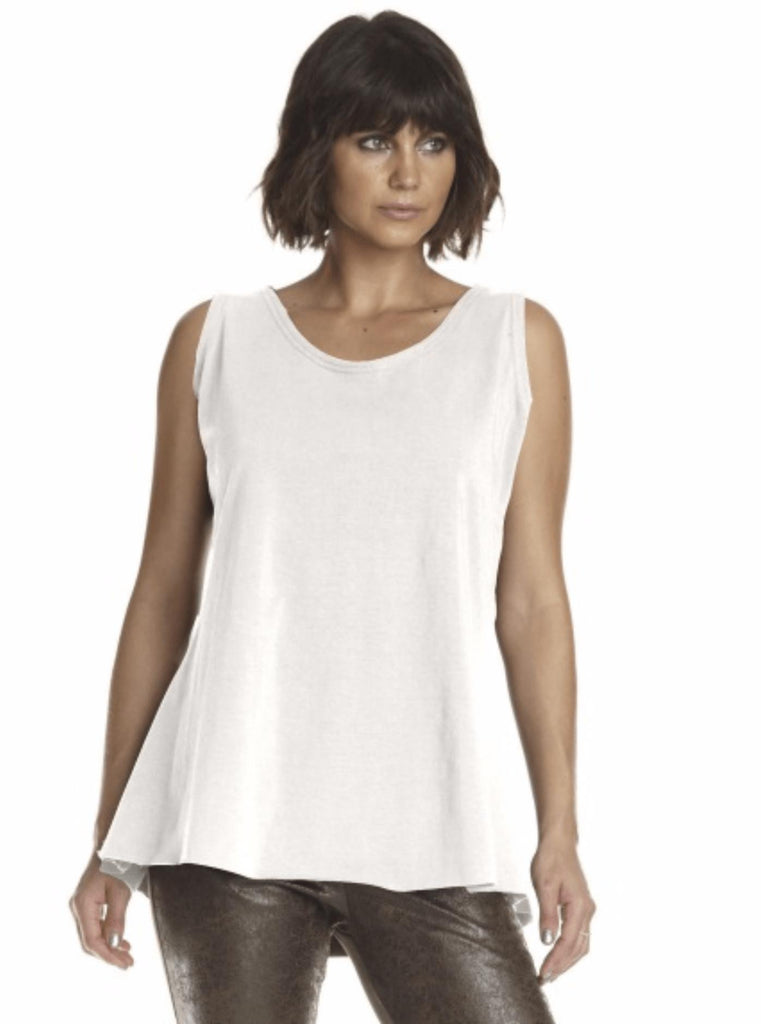 PLANET by Lauren G Planet Shirtail Tank in Cotton and Spandex
