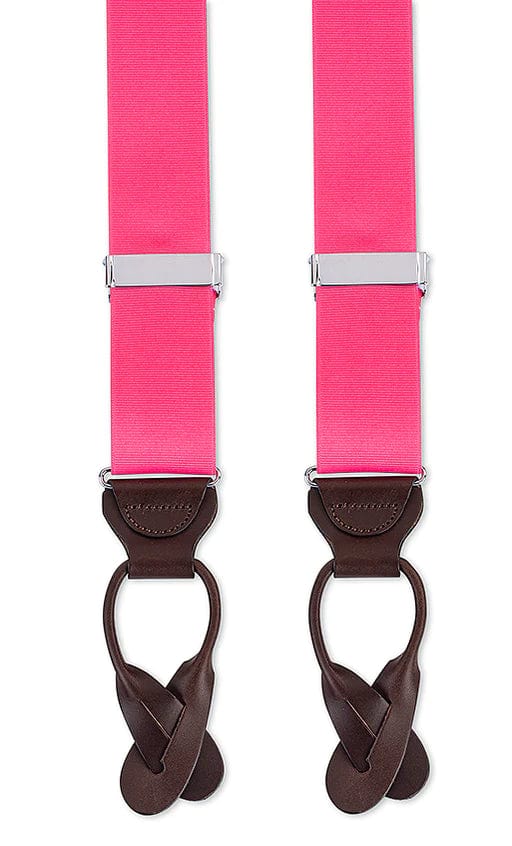 R. Hanauer Men's Accessories Pink R Hanauer - Pink Grosgrain Suspenders - E3635