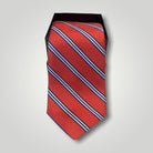 R. Hanauer Men's Necktie Coral Brooks Stripe Necktie