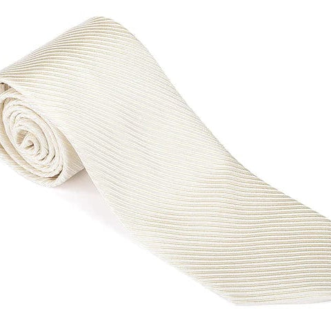 R. Hanauer Men's Necktie Ivory Silk Ottoman Necktie