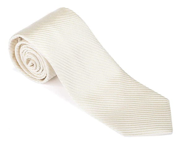 R. Hanauer Men's Necktie Ivory Silk Ottoman Necktie