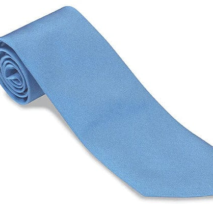 R. Hanauer Men's Necktie Lt. Blue Solid Derwin Repp Necktie