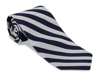 R. Hanauer Men's Necktie Navy/White Stripe Bar Tie