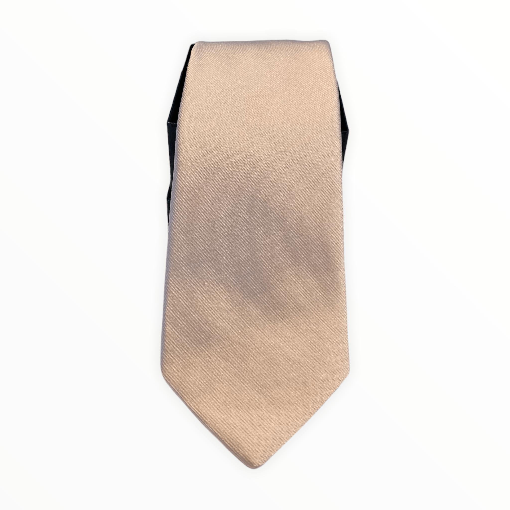 R. Hanauer Men's Necktie Pale Pink Solid Derwin Repp Necktie