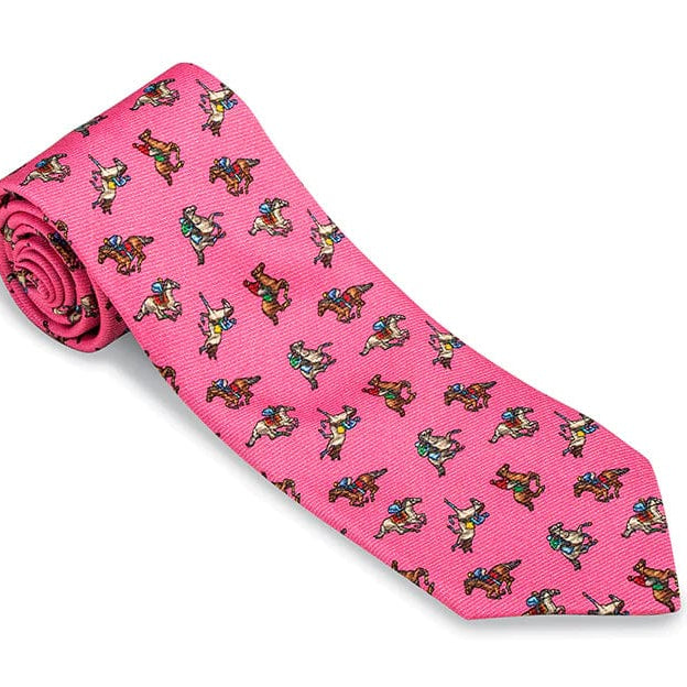 R. Hanauer Men's Necktie Pink R Hanauer 100% Silk Derby Necktie