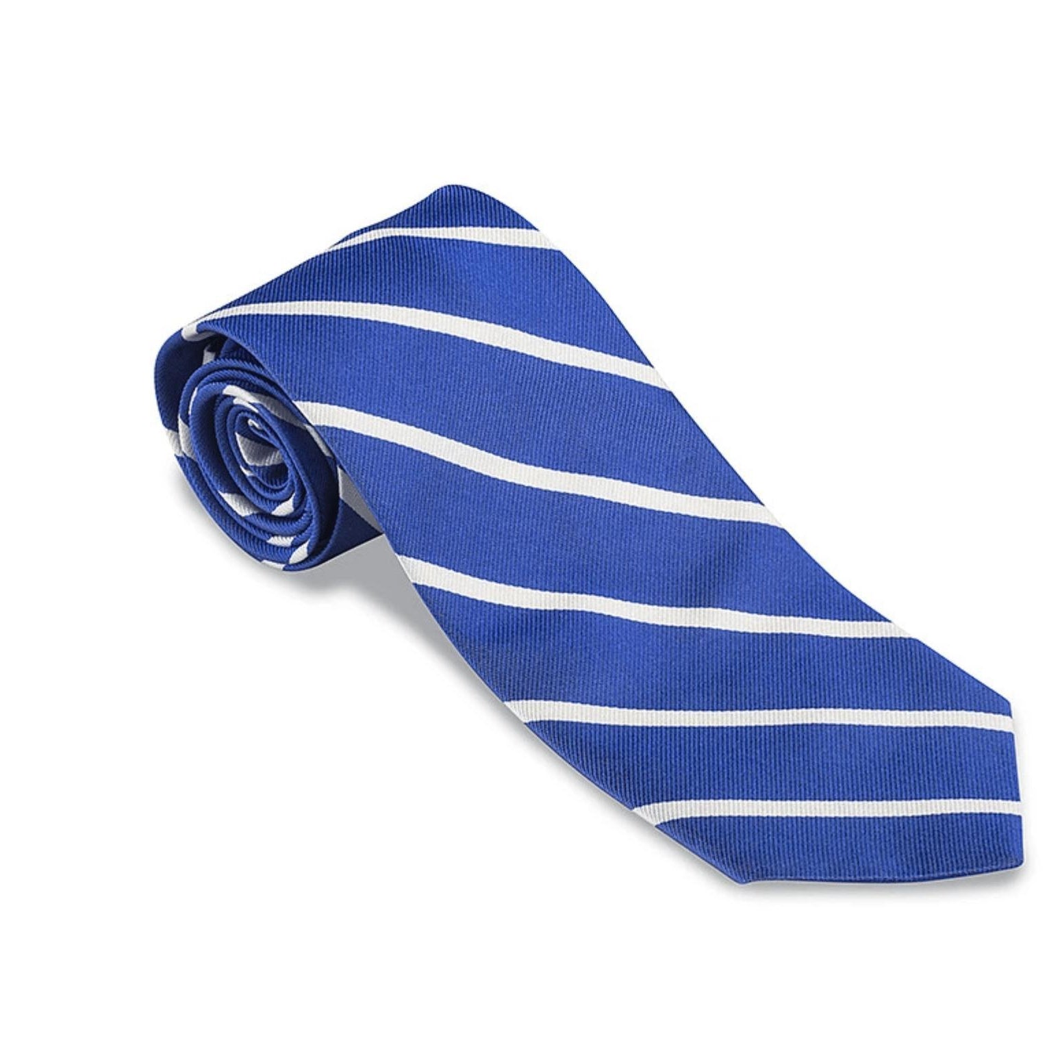 R. Hanauer Men's Necktie Royal Blue Buckingham Stripe Necktie