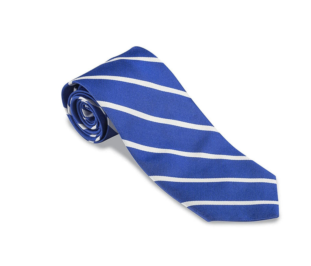 R. Hanauer Men's Necktie Royal Blue Buckingham Stripe Necktie