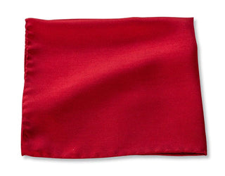 R. Hanauer Men's Pocket Square Red R Hanauer - Solid Rd Silk Pocket Square
