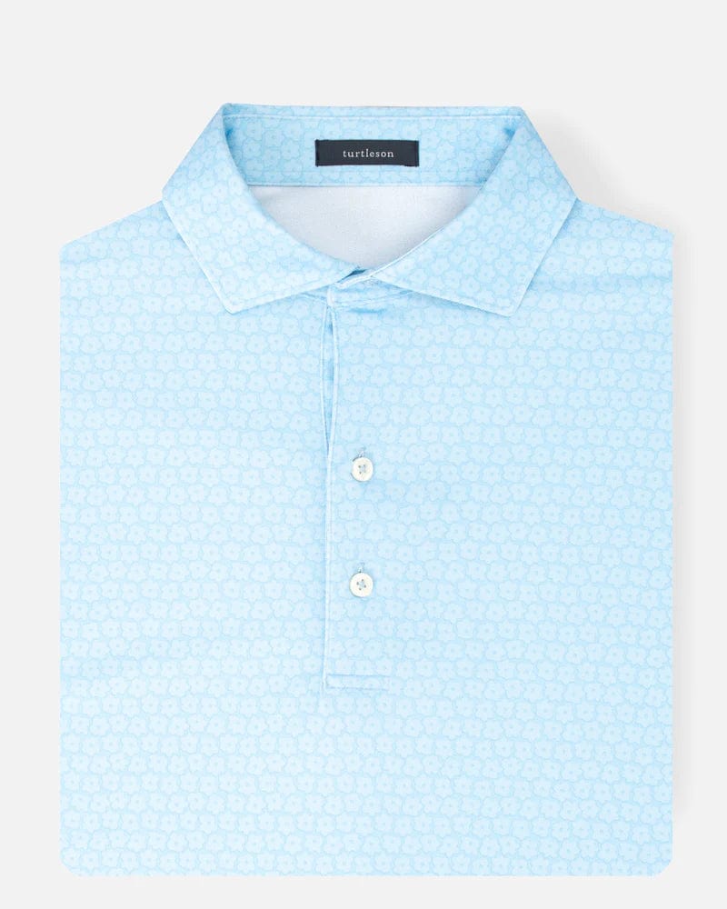 Turtleson Men's Polos Luxe Blue/Pale Blue / Small Turtleson - Harris Polo
