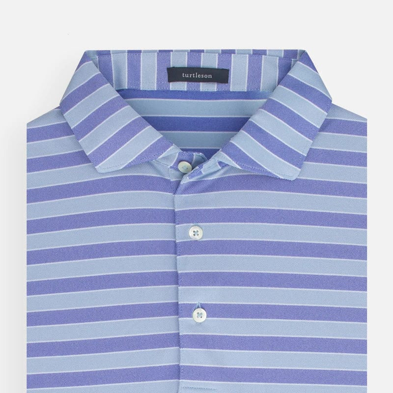 Turtleson Men's Shirts Lux Blue/Coral / Medium Turtleson Flynn Stripe Polo
