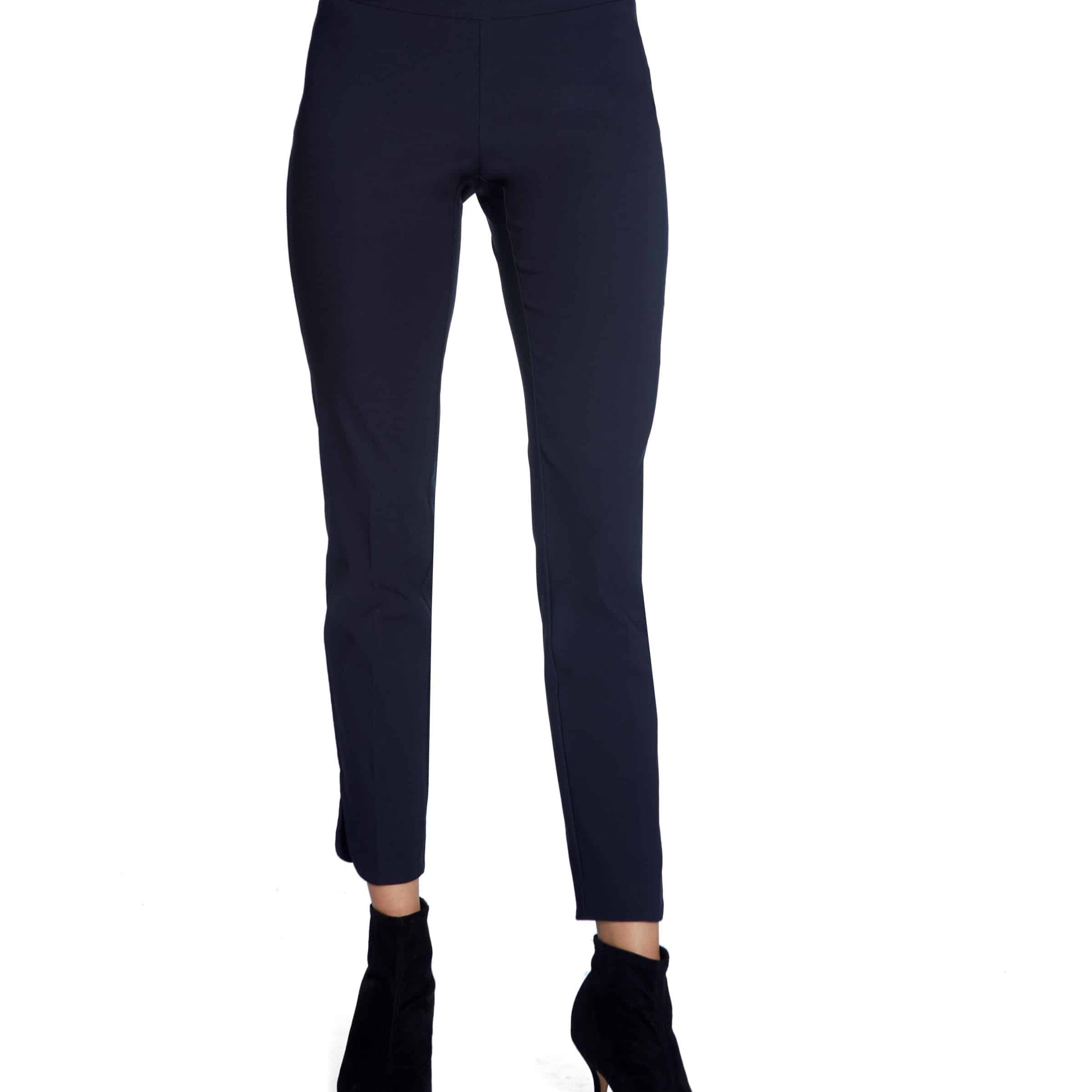 UP! Women's Pants Navy / 6 Solid Slim Ankle Pant